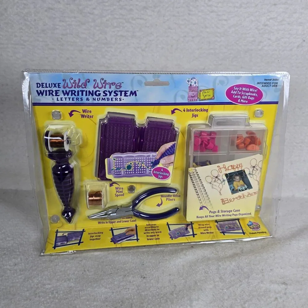 NEW Deluxe WILD WIRE Writing System Letters/Numbers 2003 Tools Wire Instructions